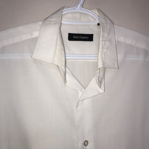 Peter England Classic White Buttoned Down Shirt - Picture 2 of 11